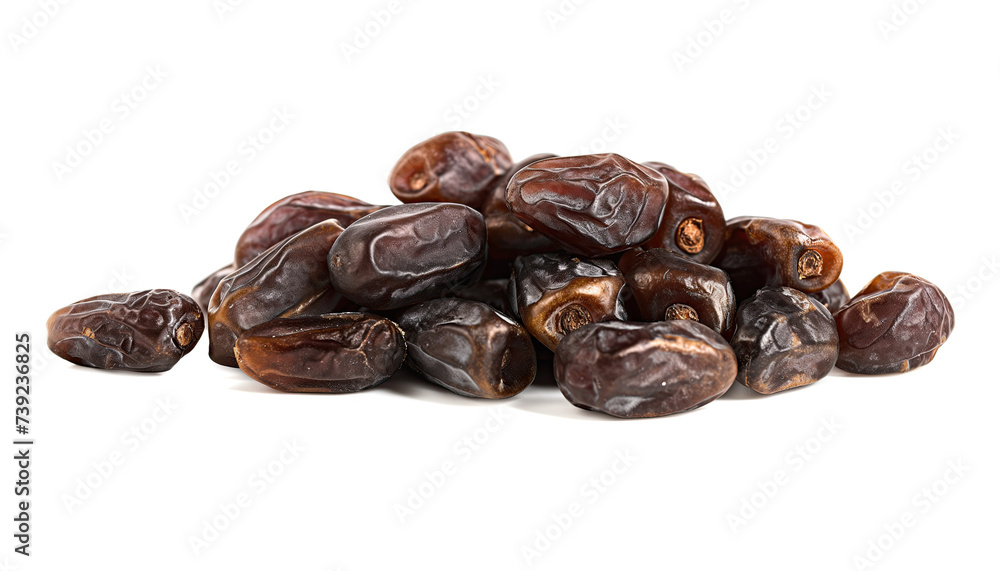 a pile of dried dates isolated on white background a pile of dried dates isolated on white background