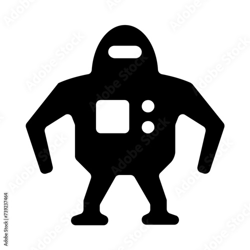 Humanoid Warrior Robot Solid Icon