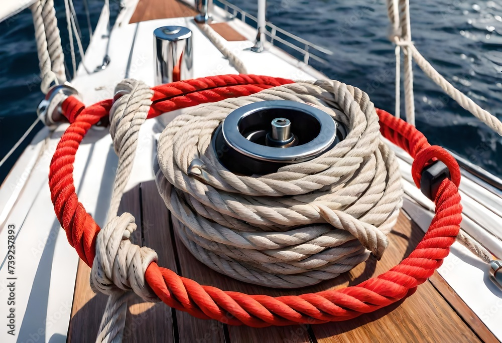 Obraz premium ropes on a sailboat