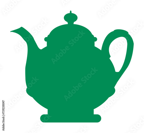 Silhouette Of A Victorian Teapot