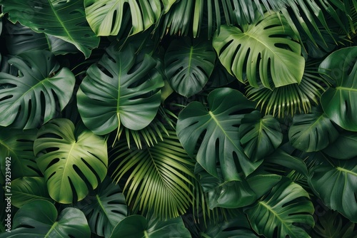 This vibrant tropical leaf wallpaper brings lush greenery indoors, fostering an indoor jungle vibe