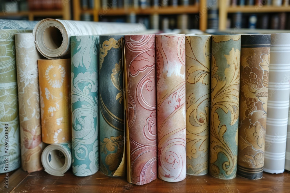 Ready to add character to any room, these vintage wallpaper rolls feature classic patterns Ready to add character to any room, these vintage wallpaper rolls feature classic patterns
