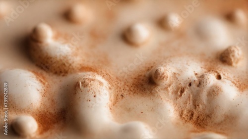 Close up of trendy latte texture abstract macro background