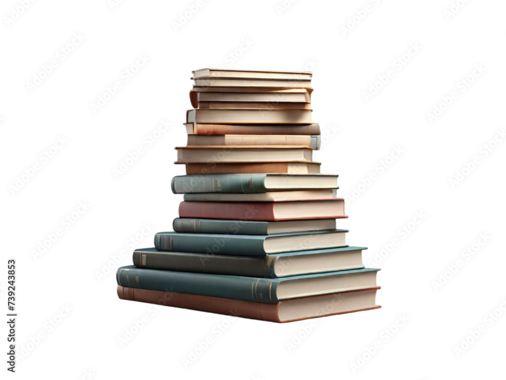Stack of books 3D rendering png / transparent Stack of books 3D rendering png / transparent