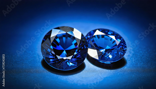 Sapphire Gemstone, Precious, Blue, Luxury, Gem, Fashion, Accessories, Sparkle, Glitter, Expensive, Rare, Shiny, Elegant, AI Generated