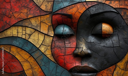 Abstract background in African tribal style.