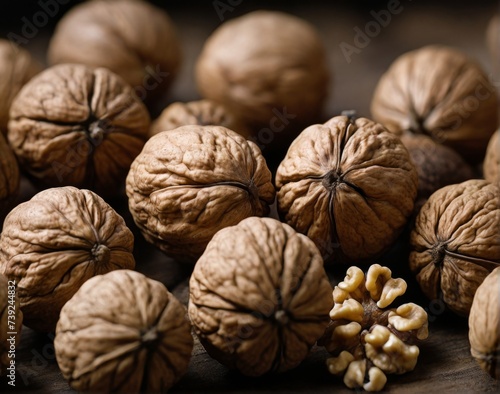 Macro shot of a Walnuts