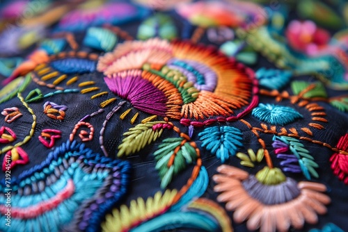 Modern Ethnic Folk Embroidery, Traditional Embroidery, Needlework, Stitching, Patterns. Hand Embroidery for Beginners. Satin Stitch in Hand Embroidery