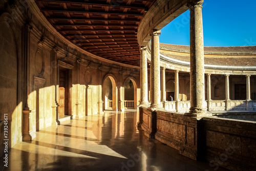 Palace of Carlos V in the Alhambra in Granada in Spain photo