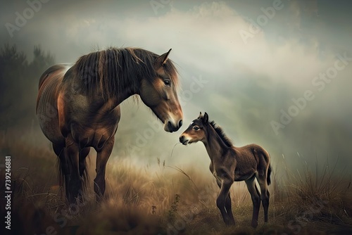 horse and foal photo