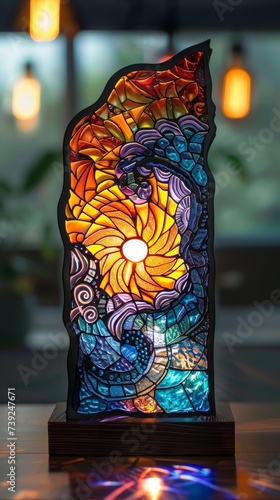 Sun catcher glowing in a domestic setting small but impactful art piece