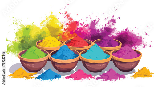 Happy Holi Festival Of Colors Illustration