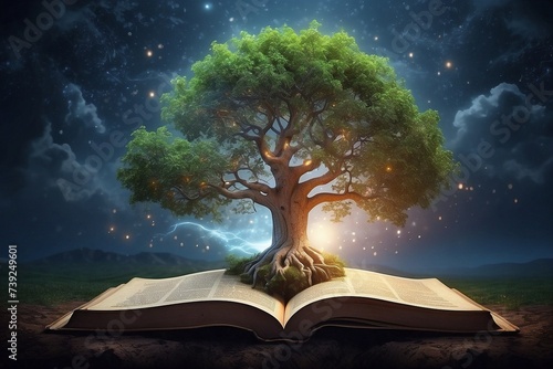Default magic of knowledge and wisdom under tree