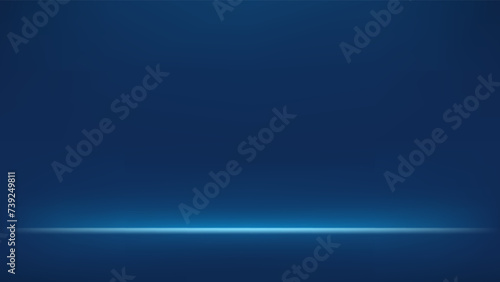 Blue Background. Blue studio room background. Blue background with light effects. Empty dark room. Space for selling products on the website. Vector illustration. photo