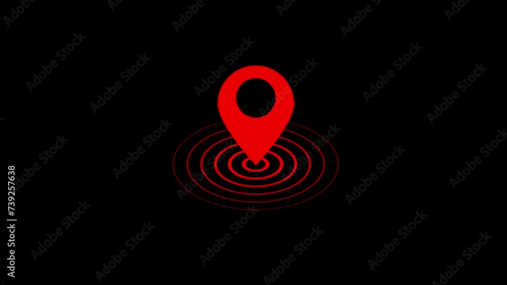 map pin animation concept. GPS location pointer animated icon. map pin animation concept. GPS location pointer animated icon.