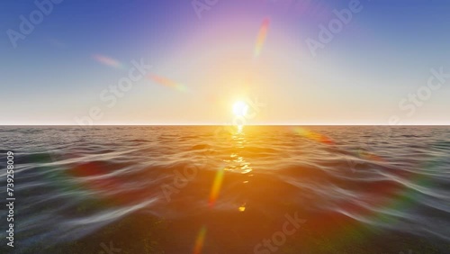 Morning sea sunrise time lapse