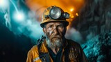 Miner Working Underground, mining gold