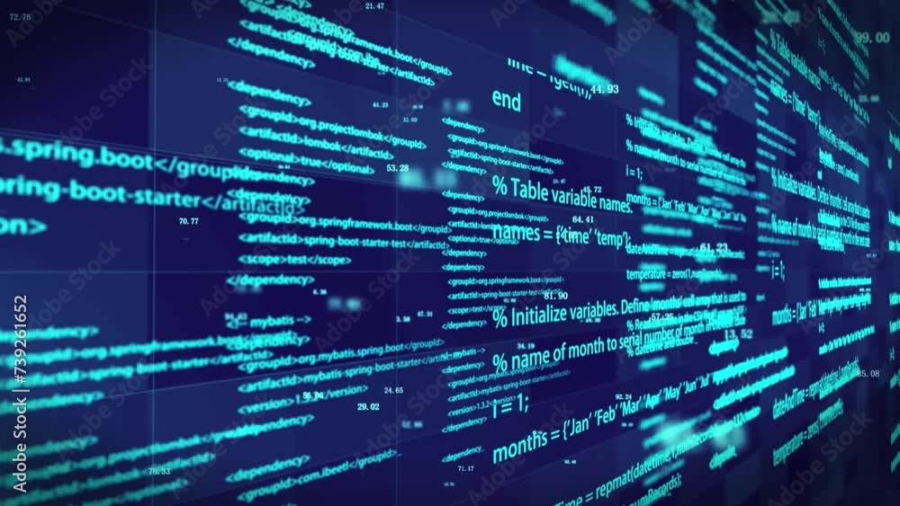 Artificial intelligence program code background