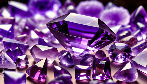 Amethyst Gemstone  Precious  Purple  Luxury  Jewelry  Gem  Fashion  Accessories  Sparkle  Glitter  Expensive  Rare  Shiny  Elegant  AI Generated
