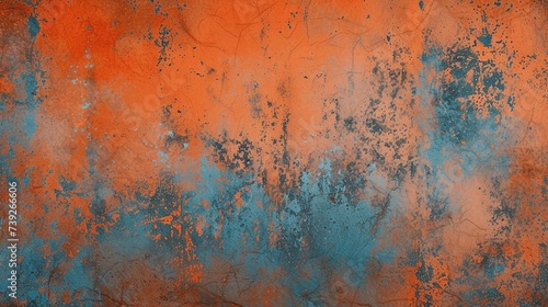 Textured background for photography in deep orange and blue photo