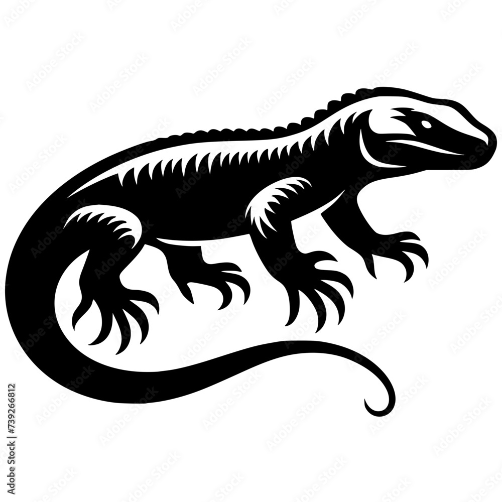 Fototapeta premium Reptile logo silhouette