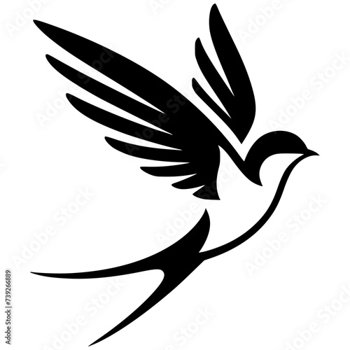 The swallow logo is simple and elegant