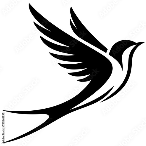 The swallow logo is simple and elegant