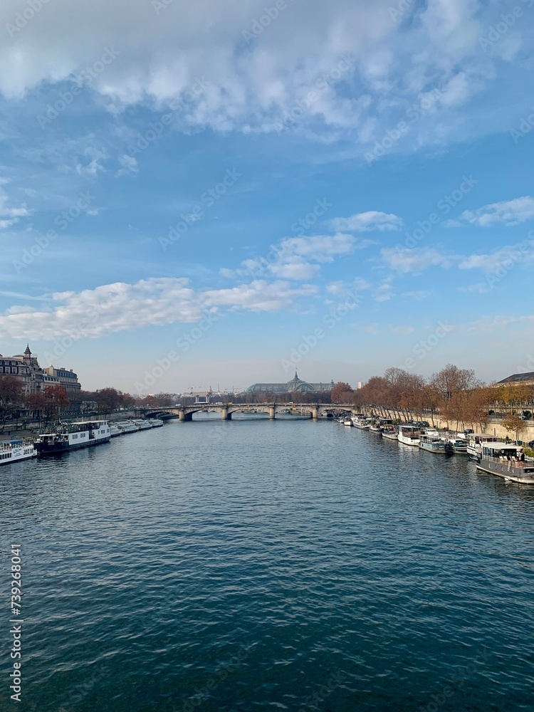 Seine river and Old Town of Paris, France