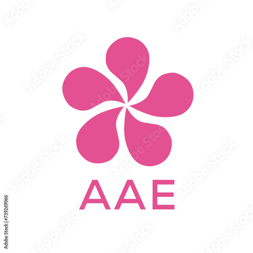 AAE logo design template vector. AAE Business abstract connection vector logo. AAE icon circle logotype. 