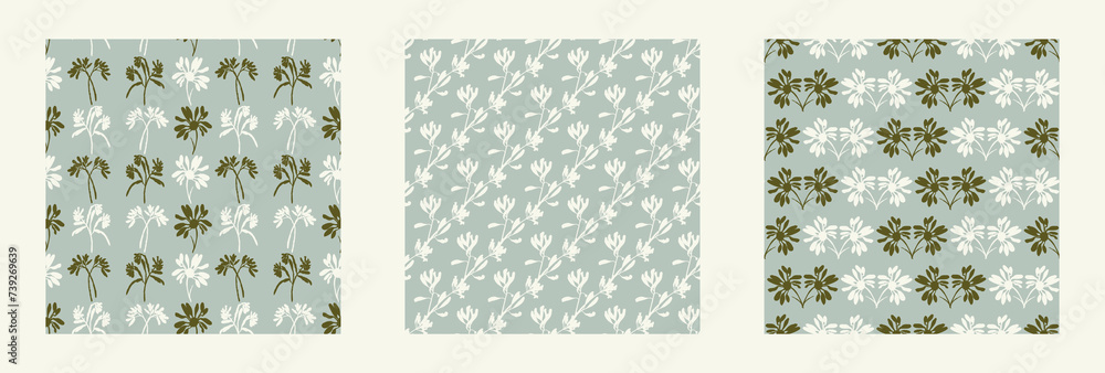 Modern botanical minimal wildflower vector pattern collection. Summer gender neutral pressed flower silhouette background. Simple nature floral paper cut out wallpaper wedding, hedgerow decor repeat. Modern botanical minimal wildflower vector pattern collection. Summer gender neutral pressed flower silhouette background. Simple nature floral paper cut out wallpaper wedding, hedgerow decor repeat.