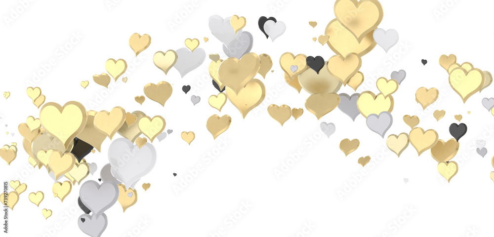 Falling red and pink hearts isolated on transparent background. Valentine’s day design. 3D rendering Falling red and pink hearts isolated on transparent background. Valentine’s day design. 3D rendering
