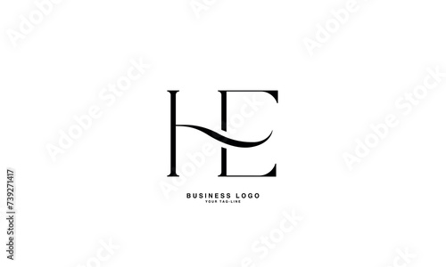 HE, EH, H, E, Abstract Letters Logo Monogram
