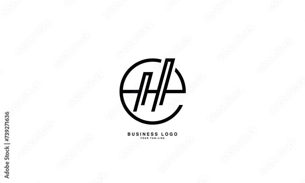 HE, EH, H, E, Abstract Letters Logo Monogram HE, EH, H, E, Abstract Letters Logo Monogram