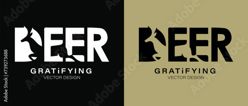 Abstract Jumping deer icon logo vector design