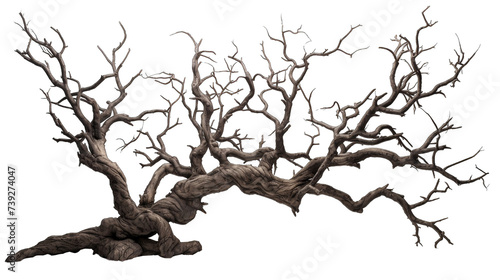 Creepy tree with twisted PNG / transparent photo