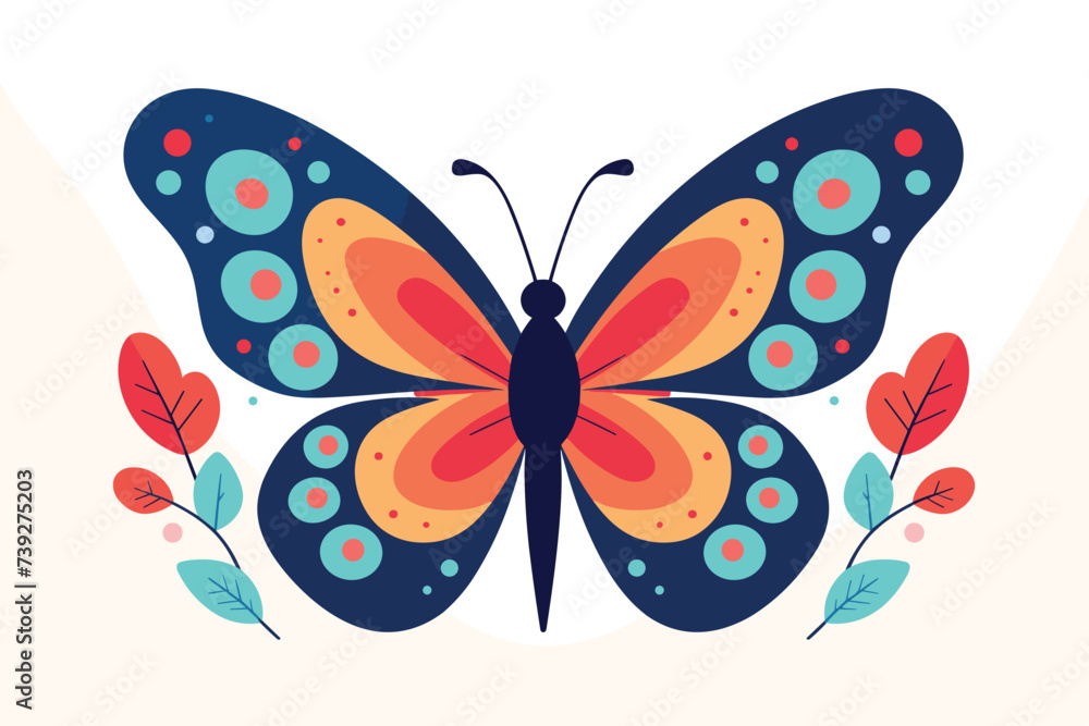 flat design of butterfly vector illustration flat design of butterfly vector illustration