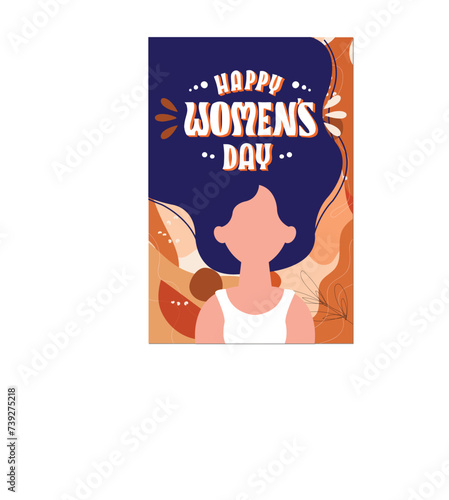 March 8, women, international women's day, girl power. Set of vector illustrations. Flat design. Typography. Background for a poster, t-shirt or banner.