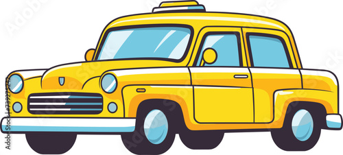 vector illustration of a cab, flat design of a cab