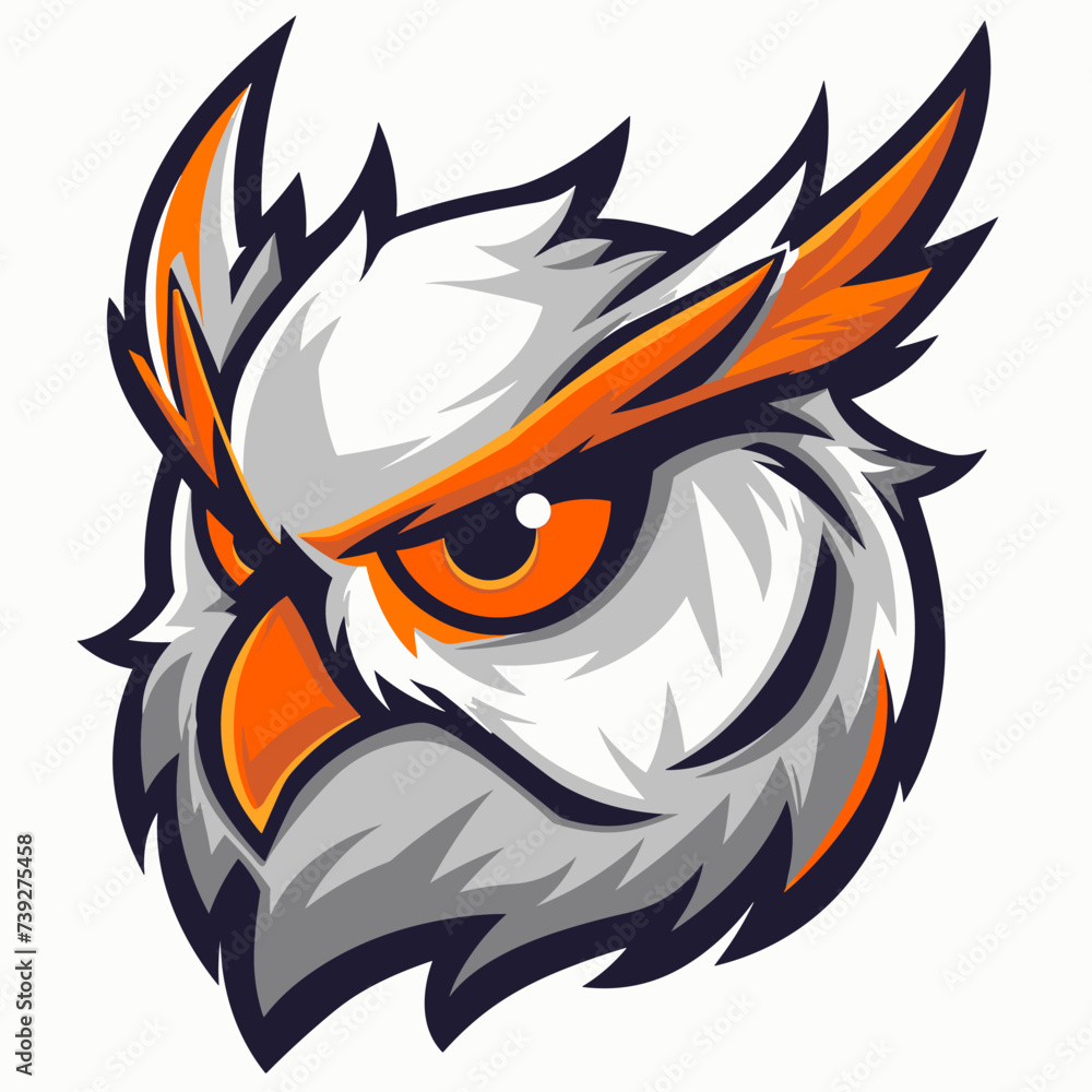 Owl esport vector logotype, logo owl, icon owl, sticker owl, symbol owl, emblem owl