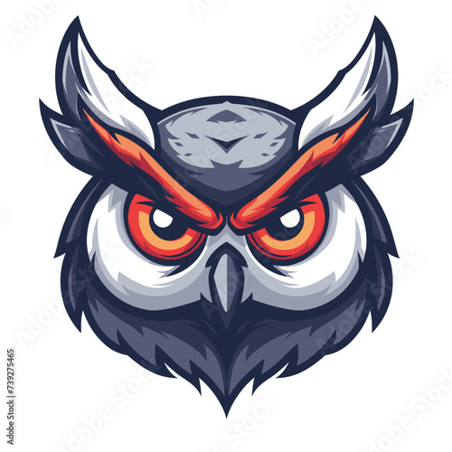 Owl esport vector logotype, logo owl, icon owl, sticker owl, symbol owl, emblem owl