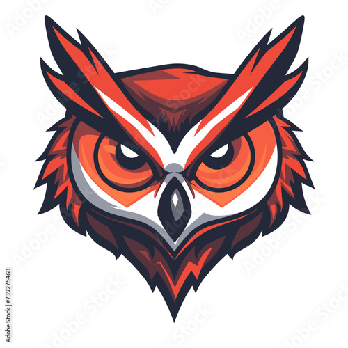 Owl esport vector logotype, logo owl, icon owl, sticker owl, symbol owl, emblem owl