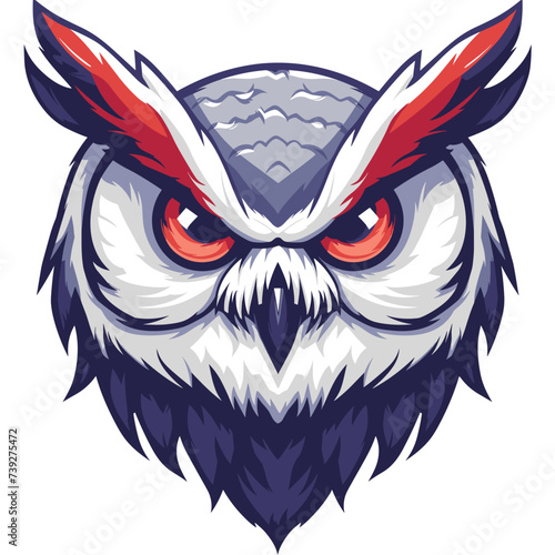 Owl esport vector logotype, logo owl, icon owl, sticker owl, symbol owl, emblem owl