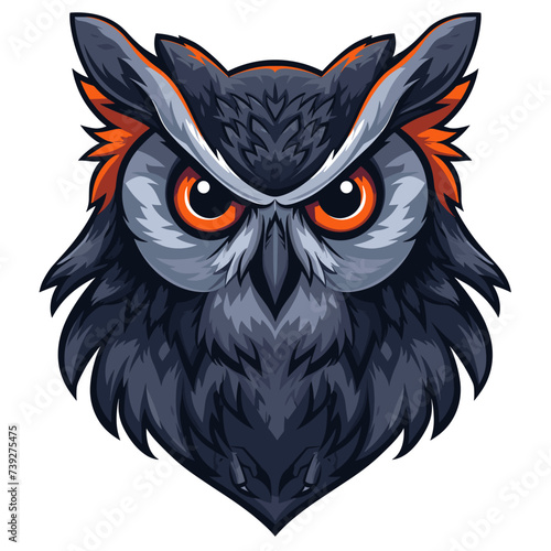 Owl esport vector logotype, logo owl, icon owl, sticker owl, symbol owl, emblem owl
