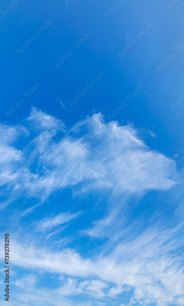 Blue Sky Background with Beautiful White Clouds . Blue Sky Background with Beautiful White Clouds .