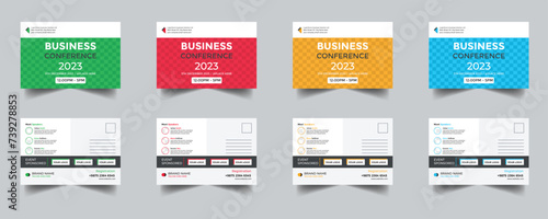 Modern Creative Corporate Post Card Template, Vector Template for Opening Invitation Editable, Professional Business Postcard Design, Event Card Design, Invitation Design, Direct Mail EDDM Template
