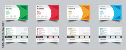 Modern Creative Corporate Post Card Template, Vector Template for Opening Invitation Editable, Professional Business Postcard Design, Event Card Design, Invitation Design, Direct Mail EDDM Template