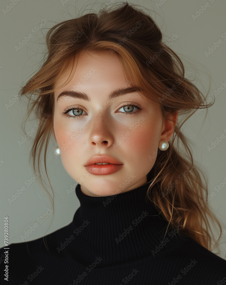 beautiful woman,old money style photo,ai