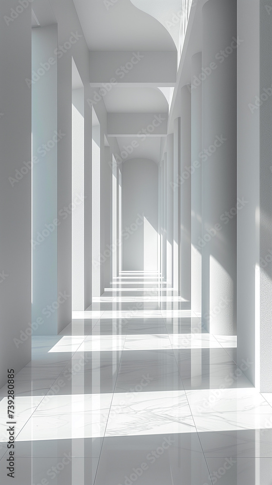 Fototapeta premium corridor with columns,ai