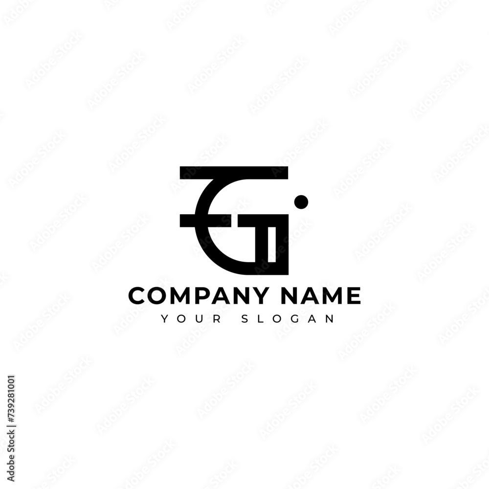 Modern Letter Eg logo vector design template Modern Letter Eg logo vector design template