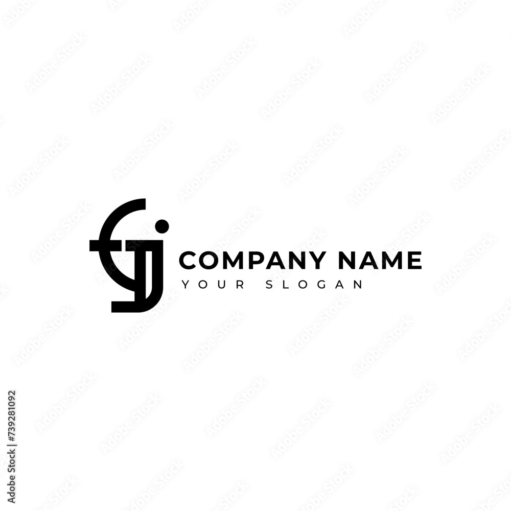 Obraz premium Modern Letter Ej logo vector design template